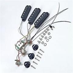 Guitar Wiring Harness SSS Guitar Pickup Wiring Harness Prewired 5-Way Converter 2T1V Multi Type Pickup for for ST Electric Guitar