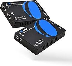 OREI HDMI Extender Over Single Ethernet CAT6/CAT7 Cable Supports 1080p, 60Hz, 3D, HD Audio with IR Over IP – Up to 330 FT