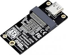M. 2 NVMe/NGFF to USB C USB3.1 Solid State Hard Disk Adapter 10Gbps Compatible with M. 2 2230, 2242, 2260, 2280 SSD (PH80-581, Dual Protocol)