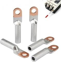 Cable Connector Crimp Type Copper Aluminum Terminal Tube Crimping Piece DTL 10mm2 16mm2 25mm2 35mm2 50mm2 70mm2 95mm2 120mm2(DTL-10)