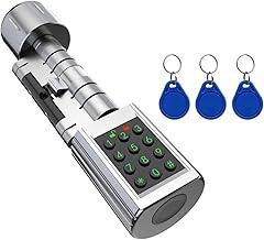 TTLOCK Fingerprint Door Lock Easy to Replace Smart Electronic Door Lock with DIY Cylinder Core Fingerprint APP IC Card Unlock(65mm)