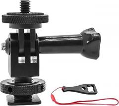 Aluminum Alloy Cold Shoe Tripod Mount Adapter for Action Cameras, DSLR Camera Flash Hot Shoe Mount Adapter Compatible with Gopro Hero 13/12/11/10/9/8/7/6/5/4/3+, DJI OSMO Action 5 4