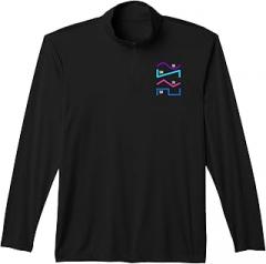 SteMi Techno Apparel Techno SIN Saw TRI SQR Electronic Music Rave Festival Raver Performance Quarter-Zip Top