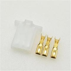 1-20Sets 3 Pin/Way Automobile Electronic Motorcycle Wiring Harness Connector Plug 6030-3991 6040-3111(Female transparent,1Set)