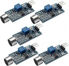 Cabilock 5pcs Voice Sensor Module with Sensitivity for Sound Detection Easy Installation Operating Voltage for Projects and Electronics