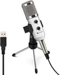 USB Condenser Microphone Fifine Plug & Play Desktop Microphones For PC/Computer(Windows, Mac) For Gaming Podcasting Streaming.
