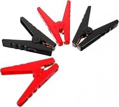4pcs Jumper Cable Clamps for Car Battery Alligator Clips Grooved Design for Secure Connection Essential Auto Accessory for Emergency Situations