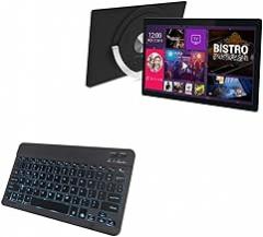 BoxWave Keyboard Compatible with Allview Viva Home - SlimKeys Bluetooth Keyboard - with Backlight, Portable Slim LED 7 Colors - Jet Black