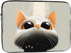 Cat Laptop Bag for Men Women Shockproof Laptop Bag for Travel Office School Black 13 Inch