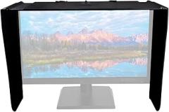 Monitor Sunshade, Adjustable Monitor Hood for 16-28 Inch Displays, Portable Privacy Protection Video Monitor Sunhood for Enhanced Visibility, Electronics Computer Accessory
