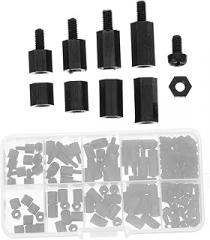 GLEAVI 180pcs Nylon Screw Kit Nuts and Column Spacers Assortment for Electronics Resistant Insulation Properties