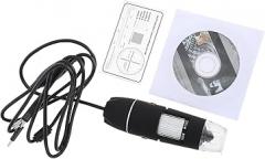 Happyyami Handheld USB Digital Microscope 1000x Magnification for Skin and Hair Analysis High-Definition Portable Electronic Microscope LED Light for Students and Professionals