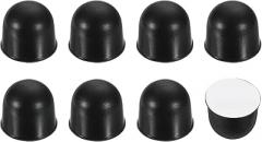 PATIKIL 0.67 x 0.59 Inch Silicone Speaker Isolation Pads, 8 Pcs Hemisphere Bumpers Isolation Feet Non-Skid Adhesive Speaker Pads for Turntable Subwoofer Record Player, Black