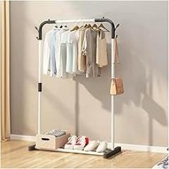 Coat Rack Clothes Drying Rack Floor Balcony Home Clothesline Drying Clothes Rack Mobile Bedroom Multi-Layer Clothesline Indoor Simple Drying Rod Tree Hat Hanger Holder (Color : 03) (1)