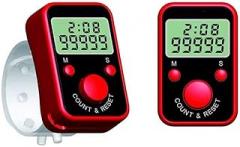 Small Finger Counter Tasbih Bead Digital LED Electronic Handheld Tally Clicker Mechanical Manual Clicke Electronic with Time