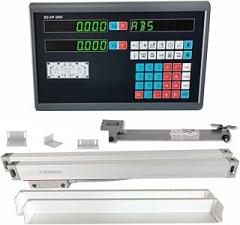 Grating Scale Sensor, Two and Three Axis Lathe Milling Machine Linear Scale Digital Electronic Gate Optical Size Digital(Two axis 1um)