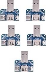 5-Piece Mini USB-C Adapter Kit for Micro USB to USB-C Conversion, Male to Female DIP Socket Adapters with 2.54mm Pitch for Electronics Prototyping
