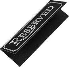 Milisten 2pcs Black Frame Acrylic Reserved Table Signs Double-sided Table Tent Cards for Restaurant and Wedding Seating Reservation