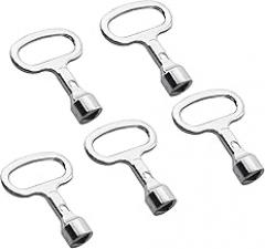 5PCS Mini Triangle Sleeve Key 52x38mm Distribution Box Zinc Alloy Valve Wrench Suitable for Drawers/Switchgear/Electronic Control Cabinet