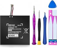 HAC-003 Battery 8000mAh, Upgraded Capacity New 0 Cycle Li-Polymer Replacement Battery for Nintendo Switch Console 2017 HAC-001 HAC-A-BPHAT-C0 HAC-S-JP/EU-C0 with Repair Tool Kit