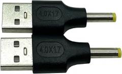 USB to DC Adapter, 2-Pack USB 2.0 A Male to DC 4.0 x 1.7mm Male Power Adapter for Charging Electronic Devices with DC or USB Ports (USB M/4.0x1.7)