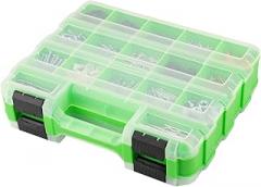 Portable Tool Box,34-Compartment Portable Case - Small Parts Toolbox Screw Container,for Hardware Nail Bolt Nut Socket Small Parts Electronics Bead