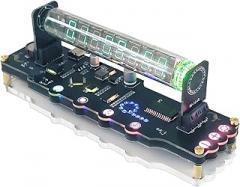 Brrnoo Tube Clock - Electronic Desktop Digital Clock with Color Screen Nixie Tube Display, Temperature Show, Glow Effect (US Plug)