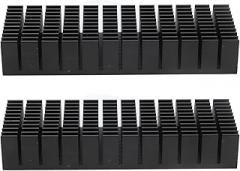 2Pcs Aluminum Heat Sink with Slotted Design, for PCB, Ultrasonic, Electronic Chip, Router, CPU, Power Board, Compact Size (with Back Glue)