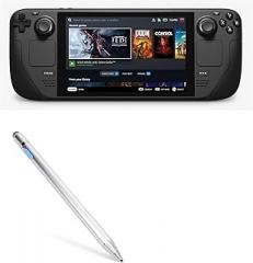 BoxWave Stylus Pen Compatible with Valve Steam Deck - AccuPoint Active Stylus, Electronic Stylus with Ultra Fine Tip - Metallic Silver