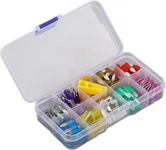 Car Standard Blade 100Pcs Zinc Alloy Mini s Set 2A 3A 5A 7.5A 10A 15A 20A 25A 30A 35A for Vehicle Electronics Auto Parts