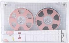 Professional Reel to Reel Blank Cassette Tape, 46 Minutes Recording, Normal Bias, Low Noise, High Output, Transparent Design for Music Recording, with Premium Metal Plated Wheels (Pink)