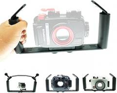 nitescuba Underwater Handle Tray Bracket Aluminum Alloy Dual Handheld Video Light Stabilizer Tray for Camera housing，Handle Grip for gopro Set up Works for Hero 10,Action Camera