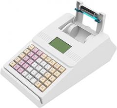 40W Electronic Cash Register for Small Businesses, 40 Keys Cash Management System Cash Registers POS Cash System RS232 Interface Type 8-Bit Display Guest Screen Type 2.75 In/Second Print Speed