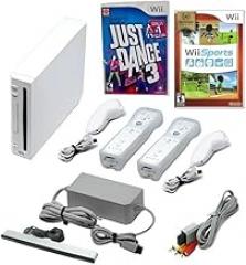 Nintendo Wii Console Bundle with Just Dance 3, Wii Sports & 2 Controllers