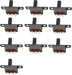 10pcs SPDT Mini Micro Slide Switch 50V 0.5 A SS12F15 Toggle Vertical Slide Switch Panel Mount PCB Electronic 3/4/5/6mm(6MM)