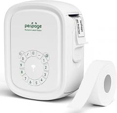 Portable Label Maker Machine P10Pro - Wireless Bluetooth Label Printer with Tape Included, Multiple Templates, Easy to Use for Office and Home Organization, USB Rechargeable（White）