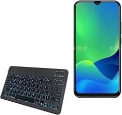 BoxWave Keyboard Compatible with Xgody K30S - SlimKeys Bluetooth Keyboard - with Backlight, Portable Slim LED 7 Colors - Jet Black