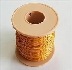 0.7mm Waterproof Ramie Wax Thread 200m/roll Leather Sewing Handmade Accessories DIY (Color : Yellow)