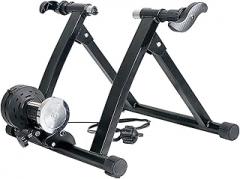 Bike Turbo Trainer Trainer Stand, Stationary Exercise Bike Training Stand, Folding Steel Frame, Variable Resistance Magnetic Indoor Bike Trainer for Road & Mountain Bicycles