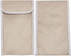 OLYCRAFT 2pcs Anti Radiation Cell Phone Sleeve Security Pouch Faraday Bag 5G GPS EMF RFID Signal Blocking Bag Shielding Pouch for Phone Electronic Devices Wallet Privacy Protection Silver 4.4x7.3 Inch