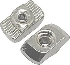 30 Pcs 4545 Series M4 T-Nuts, Nickel Plated Carbon Steel, Hammer Head Fastener for European Standard Aluminum Profiles