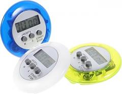 3Pcs Digital Kitchen Timer Set with Large Digits, Portable Electronic Cooking and Baking Timer for Sports Games, Loud Alarm and Magnetic Back, White Green Blue