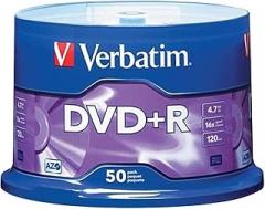 Verbatim 95037 16x DVD+R, 50/Pack (VTM95037)