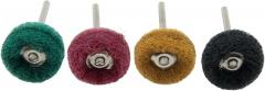 Polishing & Buffing Wheel Set for Rotary Tool, 4pcs Nylon Abrasive Grinding Wheels with 3mm Shank, Compatible with Metal, Jewelry, Non-Metal Materials (120#/180#/320#/400#)