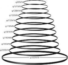 11 Pieces Turntable Belt for Project, Different Specifications Turntable Belt Replacement for Record Player