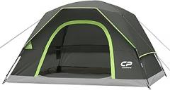 CAMPROS CP Tents for Camping 4 Person Tent Waterproof Windproof Double Layer Camping Tent, Easy Setup Dome Tent with Large Mesh Windows & Wider Door for Outdoor Camping & Hiking