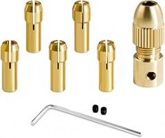 6Pcs 0.5-3mm Small Electronic Drill Bit Collet Adapter Tool Set Fixture Clamp Multifunctional Electric Adapter