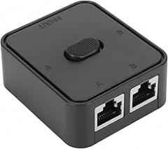 2 Port Gigabit Network Switch,Desktop Ethernet Splitter 1000Mbps 2 Inputs 1 Output, 1 Input 2 Outputs, No Power Supply or Electronic Switches