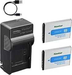 Kastar 2-Pack Battery and AC & USB-C Charger, Compatible with Sony NP-BD1 NP-FD1 D Type Battery and Sony Cyber-Shot DSC-T70 T77 T90 T200 T300 T500 T700 T900 TX1 G3 Digital Cameras