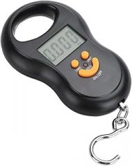 Portable Electronic Scale Backlit LCD Display Max 110LB Auto Weight Locking Pocket Hanging Hook Scale for Fish Luggage